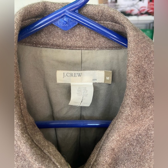 J Crew Women's Medium Jacket Full Zip Lined Wool Blend Brown - Picture 2 of 3
